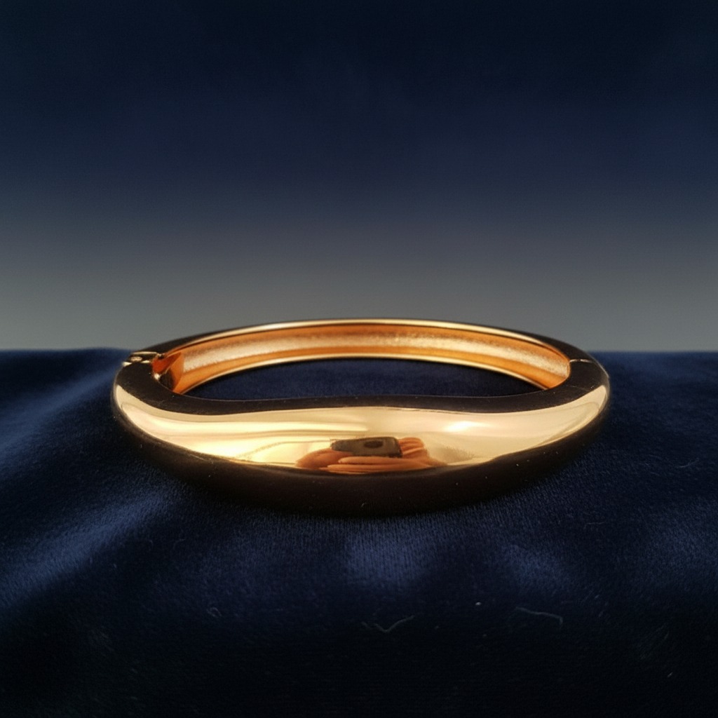 gold minimal dome bangle for women – sleek modern statement design gold minimal dome bangle for women – sleek modern statement design