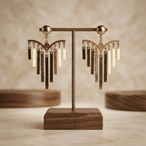 luxury gold tassel drop earrings for women – elegant statement designer earrings