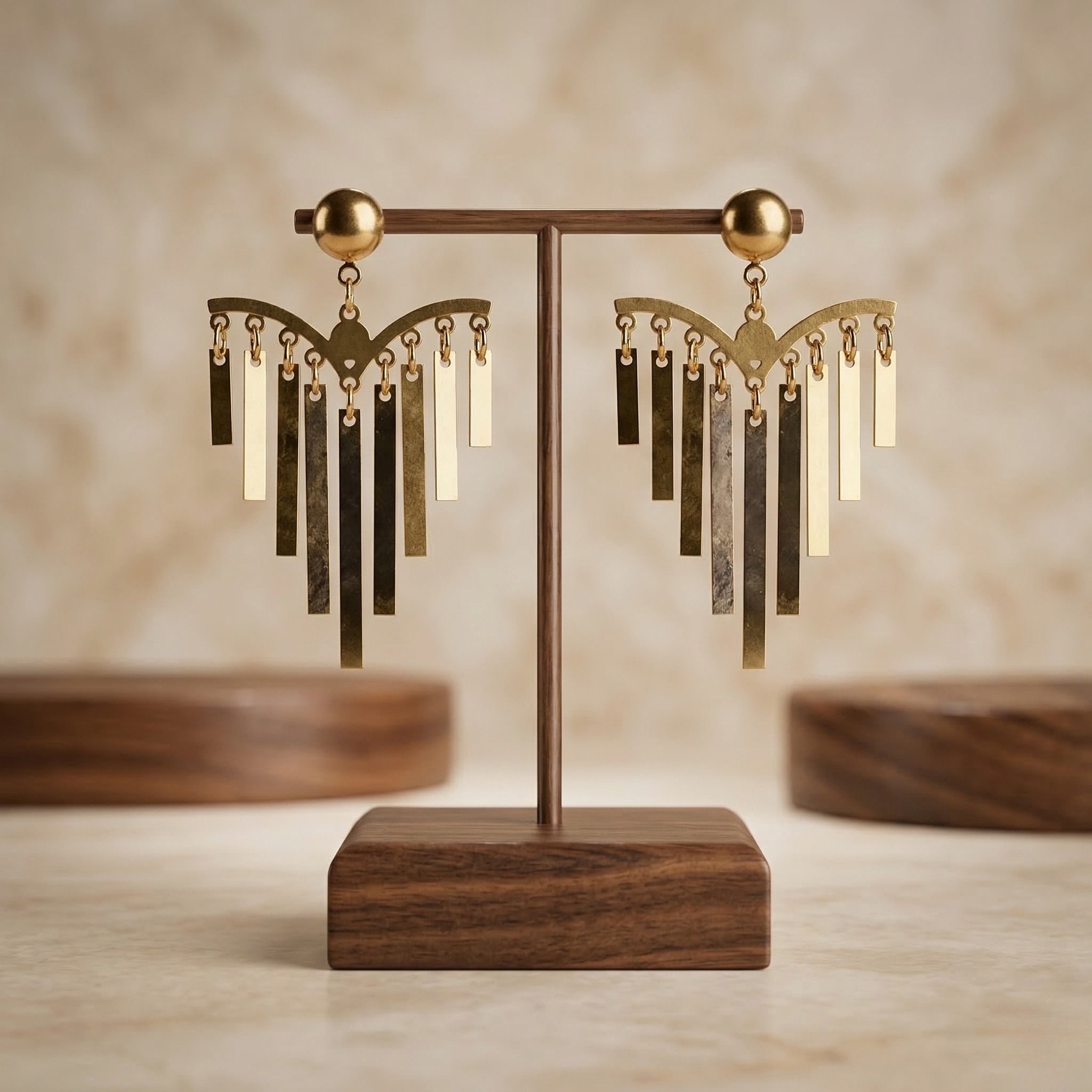 luxury gold tassel drop earrings for women – elegant statement designer earrings luxury gold tassel drop earrings for women – elegant statement designer earrings