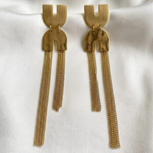 geometric chain drop earrings for women geometric chain drop earrings for women