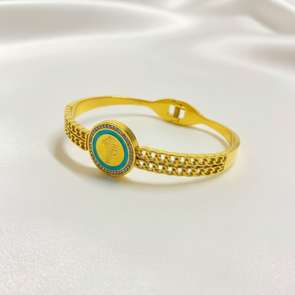 turquoise calligraphy medallion gold turquoise calligraphy medallion gold