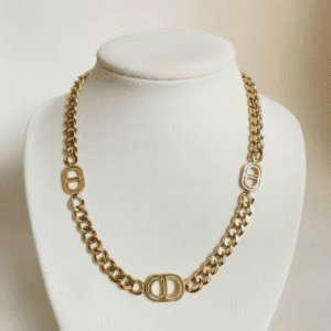 elegant oval link gold chain necklace