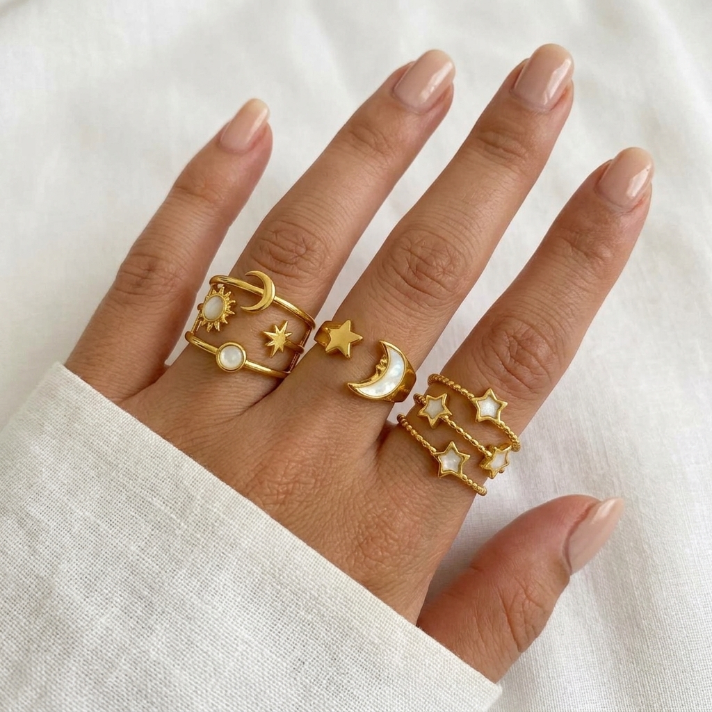 krish celestial ring combo (set of 3 adjustable rings) krish celestial ring combo (set of 3 adjustable rings)