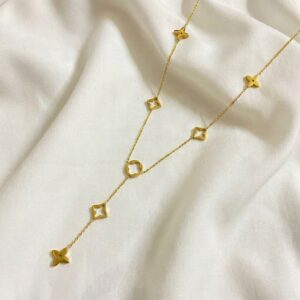 designer inspired charm drop necklace