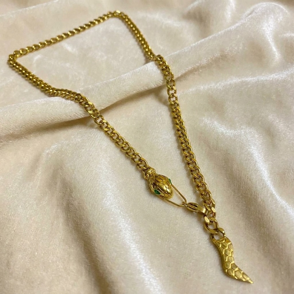 luxe snake chain pendant necklace luxe snake chain pendant necklace