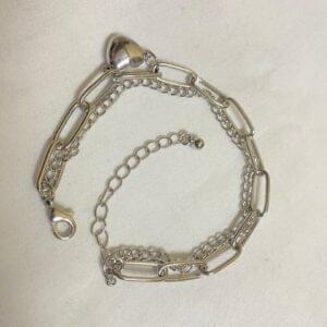silver magnetic heart chain bracelet