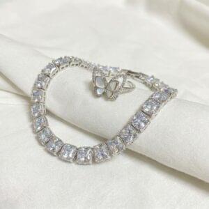 luxury crystal tennis bracelet with free butterfly ring luxury crystal tennis bracelet with free butterfly ring