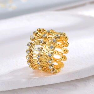 magic 2 in 1 convertible ring to bracelet (kada) – gold plated adjustable jewelry