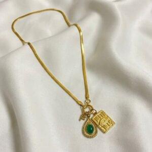 Home mystic evil eye charm necklace