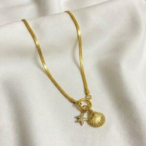 ocean charm shell necklace ocean charm shell necklace