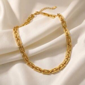 Premium Rectangular Link Chain Necklace